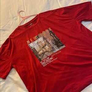 SHEIN Red New York Graphic Tee